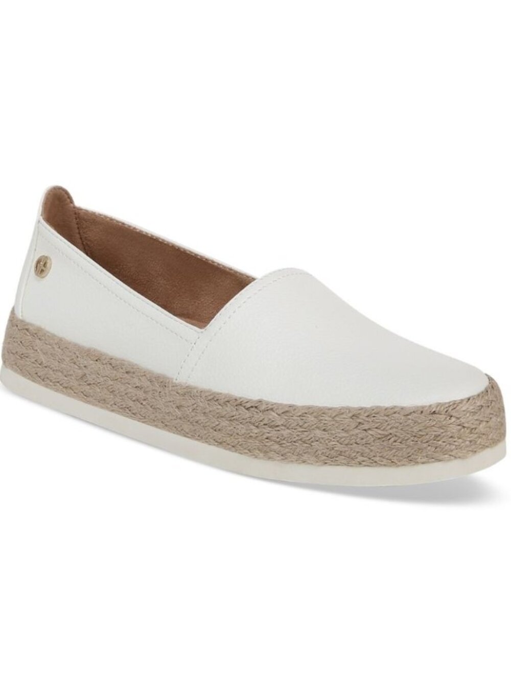 79$ Giani Bernini Archerr Memory Foam Slip On Espadrilles Loafer Size 7.5 White
